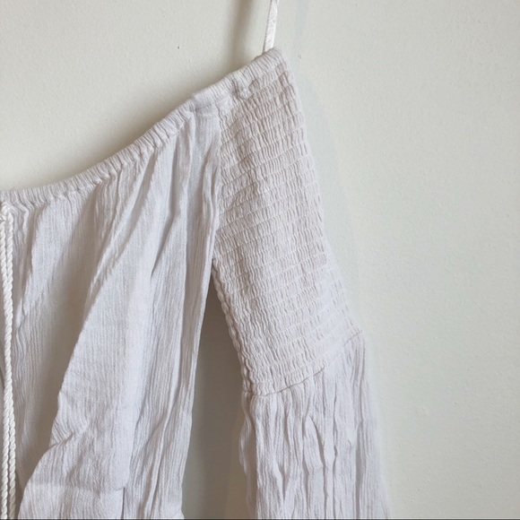 BAND OF GYPSIES Flare Sleeve Embroidered Crop Top - Picture 7 of 15